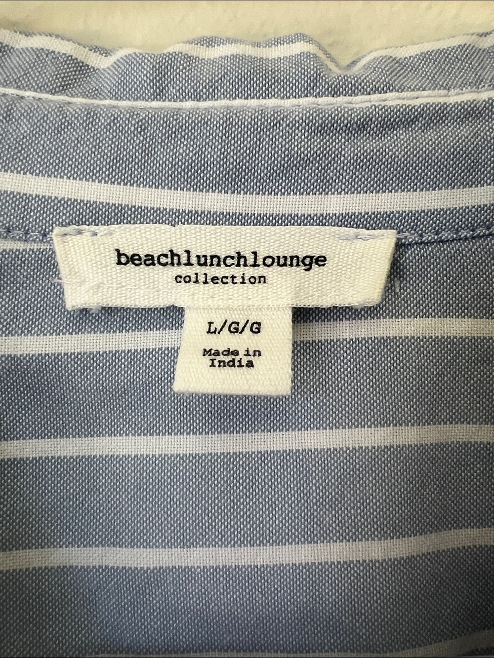 Women’s Blue & White Striped Button-Down Shirt Coastal, Office Chic, casual - Picture 5 of 7